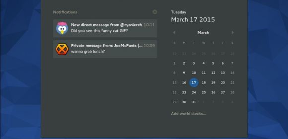 Fedora Project Brags with GNOME’s Redesigned Notification System in Fedora 22