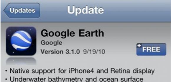 Google Earth iOS App Gains Ocean Layer, Retina Support