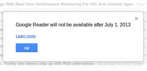 Google Reader to Be Killed on July 1