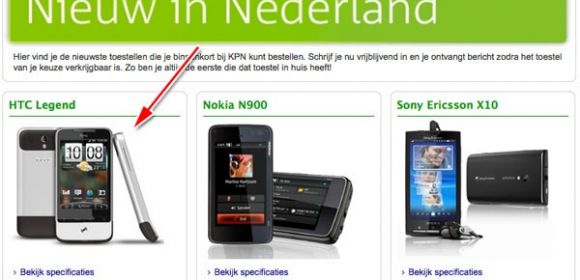 HTC Legend Emerges on Retailer's Website