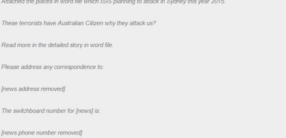 “ISIS Attacks in Sydney in 2015” Emails Carry Malware