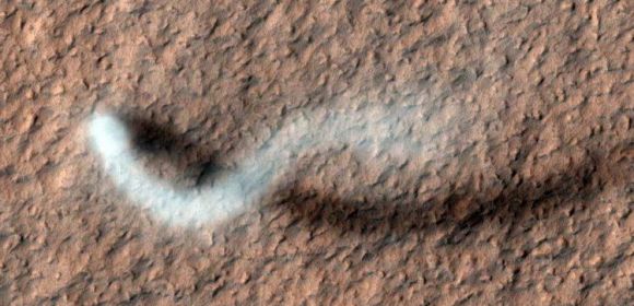 Impressive Martian Tornado Imaged from Orbit