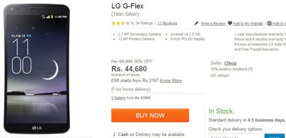 LG G Flex Gets Huge Discount in India, on Sale for Rs 44,680