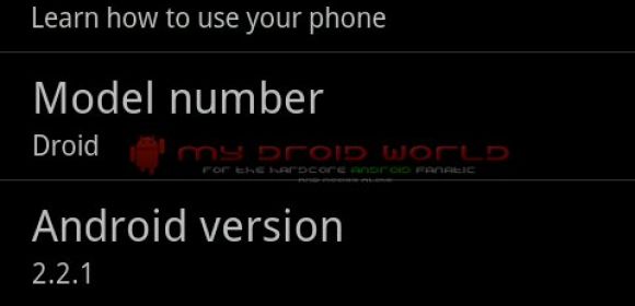 Leaked Android 2.2.1 ROM Available for Motorola DROID