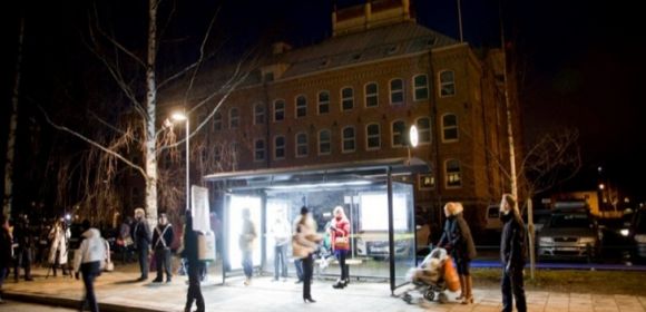 Light Therapy Panels Installed in Bus Station Chase Away Winter Dullness
