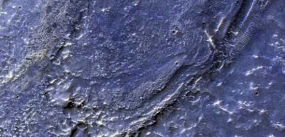 MRO Images Show Channels Near a Crater