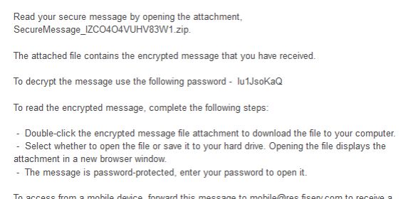 Malware Alert: Fiserv Secure Email Notification