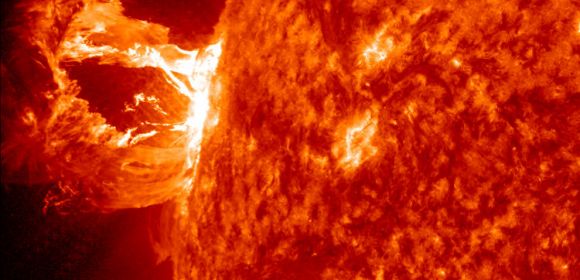 Massive Prominence Erupts from the Sun on April 16