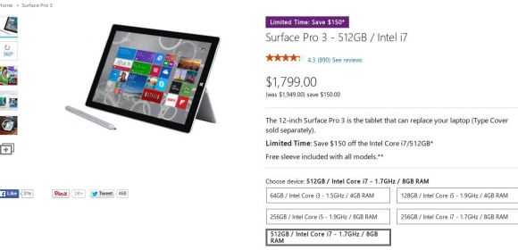 Microsoft Surface Pro 3 Gets New Discount in Anticipation of Surface Pro 4 Launch