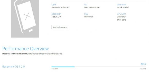 Motorola Windows Phone Prototype Spotted in Benchmark