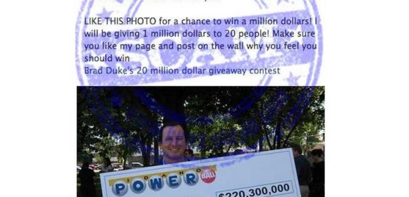 Name of Lottery Winner Brad Duke Used in Facebook Scam