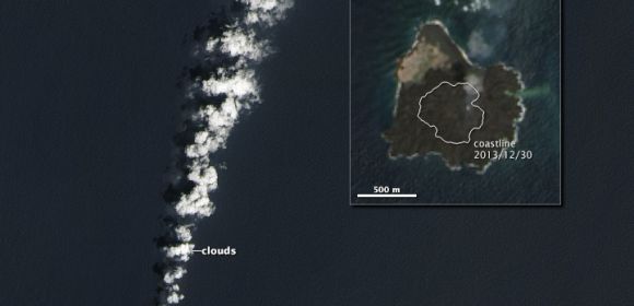 New Volcanic Island in the Pacific Merges with Its Neighbor