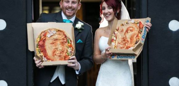 Newlyweds Celebrate Their Big Day with Self-Portrait Pizzas