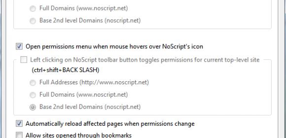 NoScript 2.1.6 Brings Keyboard Accelerators