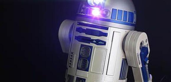 R2D2 Robot Doubles as a Movie Projector