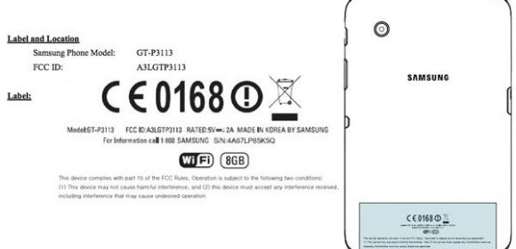 Samsung Galaxy Tab 2 (GT-P3113) Gets FCC Approval