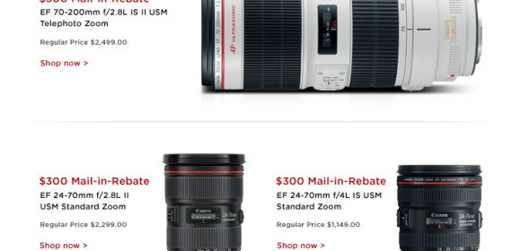 Save up to $300 on Select Canon DSLRs and Lenses