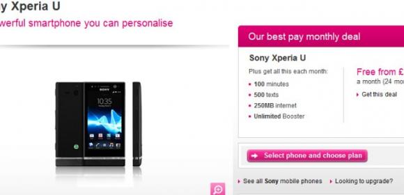 Sony Xperia U Now Available for Free at T-Mobile UK