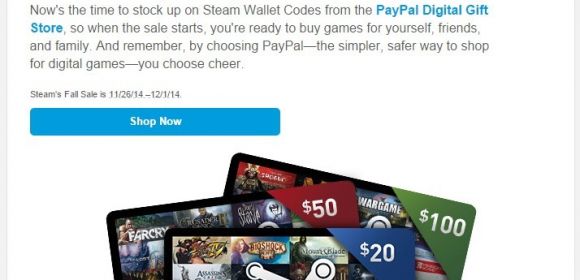 Steam Fall (Thanksgiving) Sale Kicks Off on November 26, Paypal Says