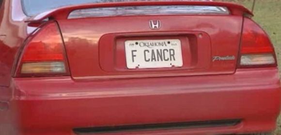 Survivor Sports “F Cancr” License Plates, Is Told to Remove Them