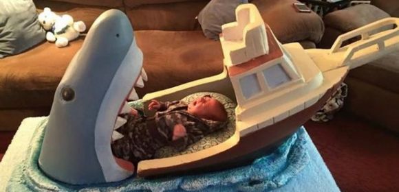Terrifying Baby Crib Is Shaped like a Shark Gobbling Up a Boat