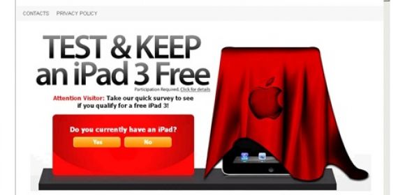 “Test and Keep Free iPad 3” Scam Spreads Via Referral Links