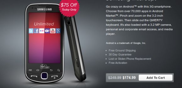 Virgin Mobile's Cyber Monday Deal Brings Samsung Intercept to $174.99