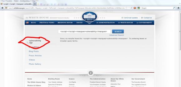 XSS Security Holes Fixed on White House Site