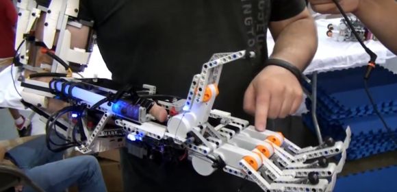 Check Out This Lego Cyborg Arm with Smartphone Mount