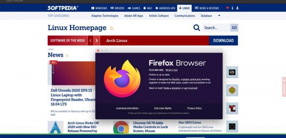 Firefox 72 Available for Download with Picture-in-Picture for Linux and macOS
