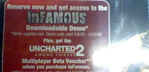 inFamous Will Be Bundled with Uncharted 2 Multiplayer Beta