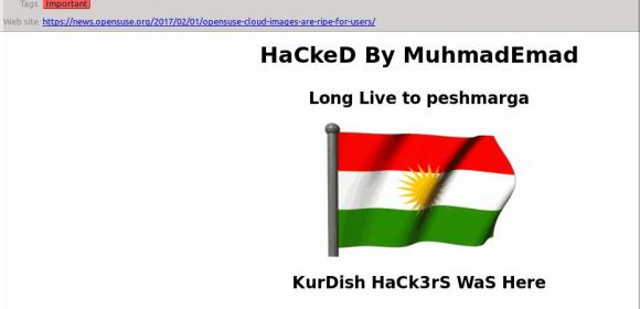 Kurdish Hacker Posts Anti-ISIS Message on openSUSE's Website, Data Remains Safe