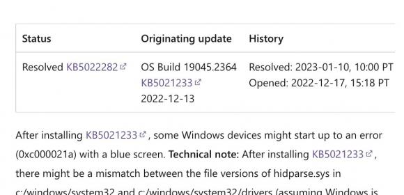 Latest Cumulative Update Fixes Windows 10 BSOD