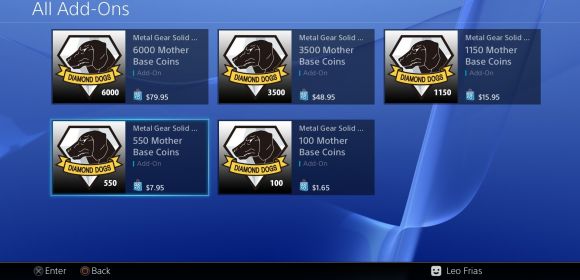 Metal Gear Solid V: The Phantom Pain MB Coins Microtransaction Prices Leak