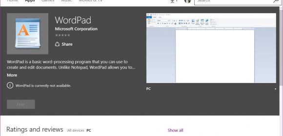 Microsoft Releases Windows 10 Version of WordPad, Other Classic Windows Apps