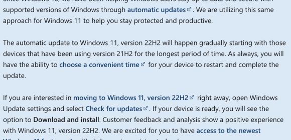 Microsoft Starts the Automatic Update Phase to Windows 11 22H2