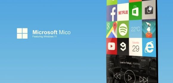 Windows 11 Running on Microsoft Mico Phone Imagined in Stunning Concept