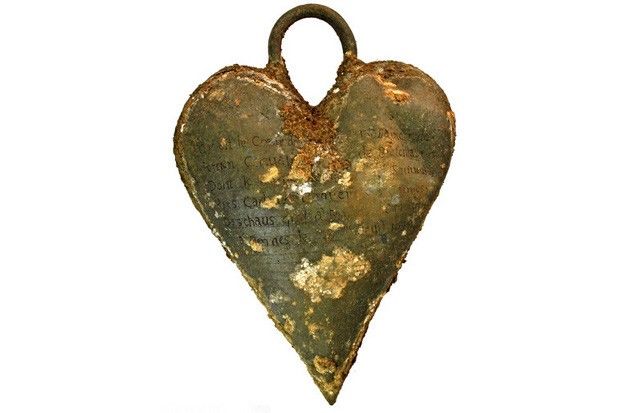 This locket contains an actual heart, likely that of the woman's husband