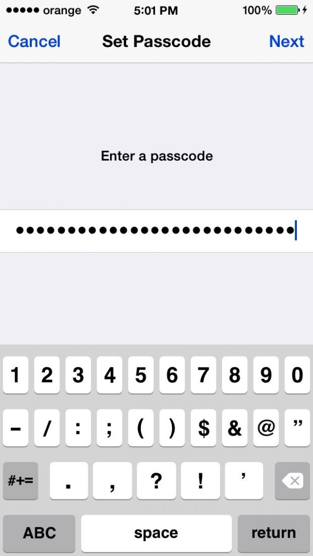 Setting a longer password is easy, just say "no" to 4-character passcodes