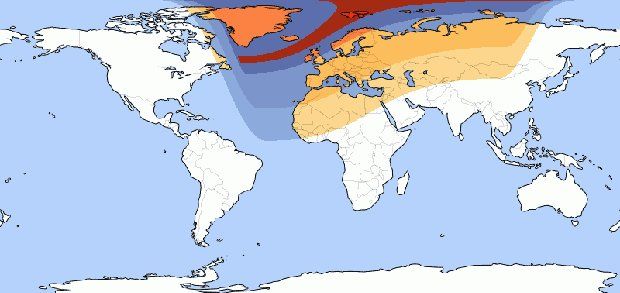 The total eclipse will only be visible from the North Atlantic