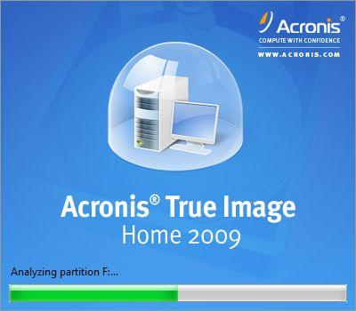 Acronis True Image Home load screen