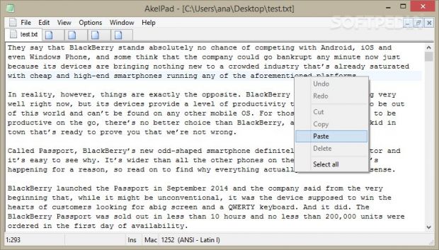 AkelPad sports a clean and intuitive GUI.