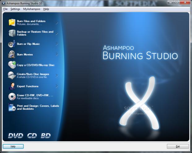 Ashampoo Burning Studio 10 maintains ease of use and user friendliness of the interface