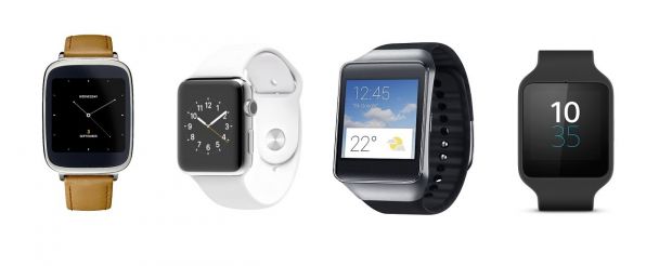 Comparison between Apple Watch and rectangular Android Wear smartwatches