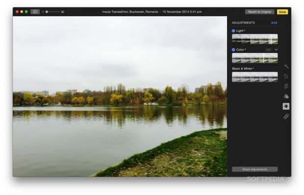 Photos for Mac: Adjusting light and color