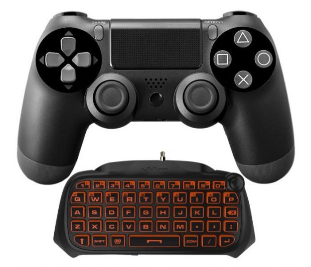 DualShock 4 controller + TypePad keyboard