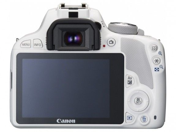 The white EOS 100D is available in the UK