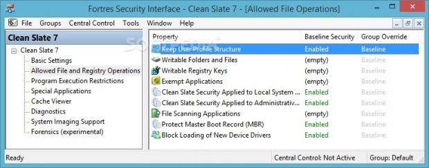 Manage allowed file and registry operations