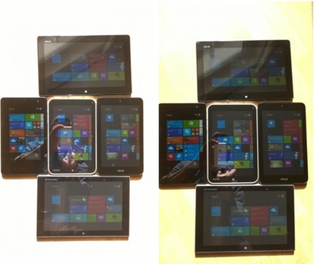 The five tablets are shown in test