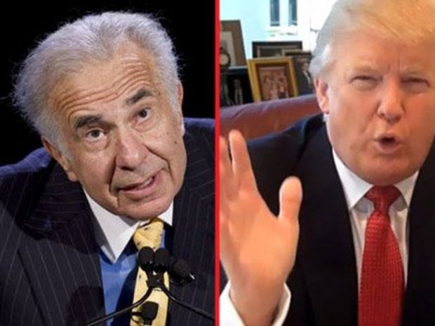 Carl Icahn (left) and Donald Trump